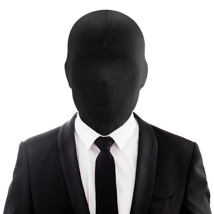 Sporty Black Lycra Full Face Mask - Perfect for Christmas Parties & Cosplay, Hand Washable