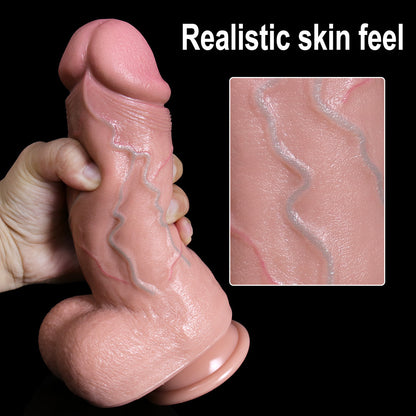 Durable White Silicone Massage Wand with Suction Base