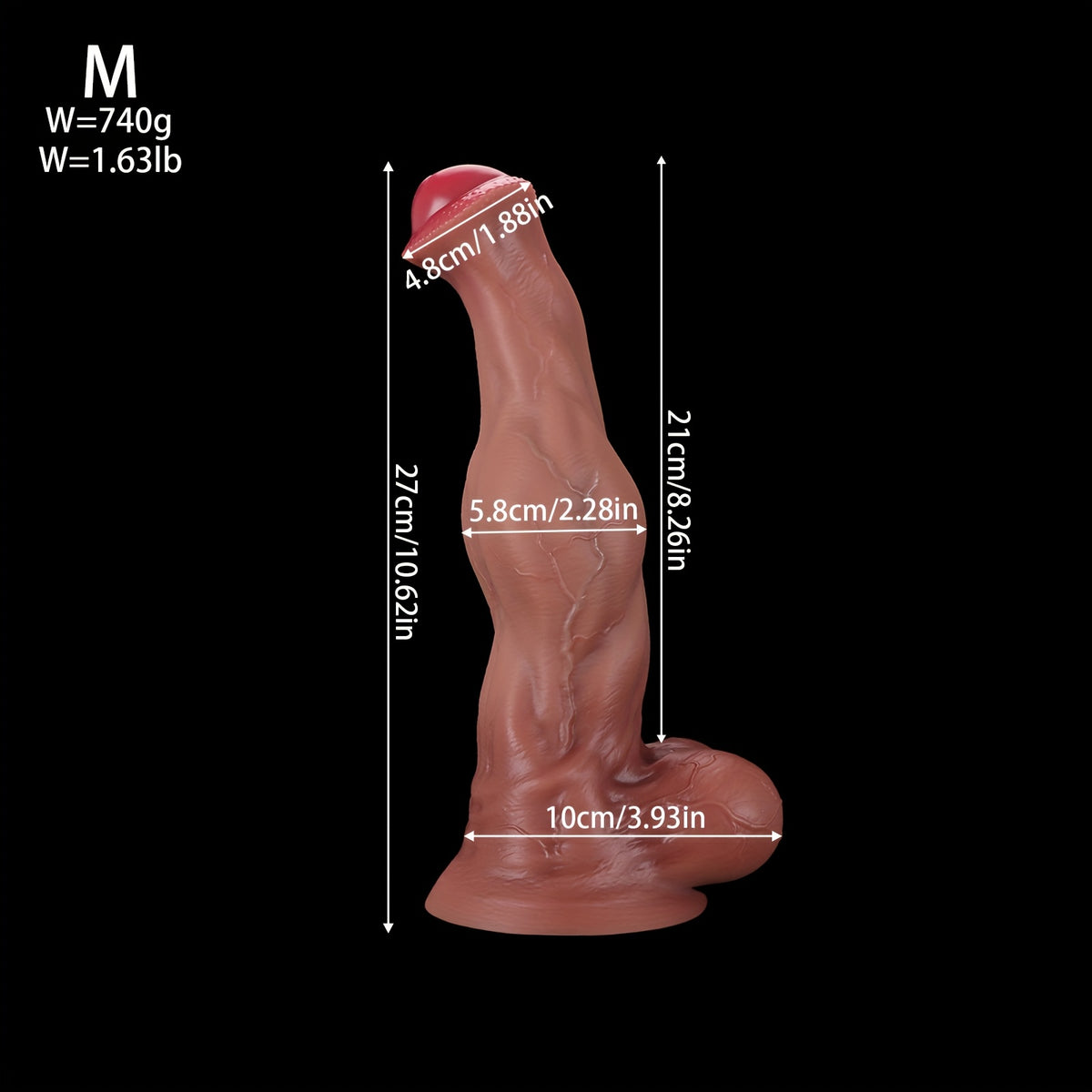 Muscle-Texture Wearable Silicone Wand – 5 Sizes S–XXL