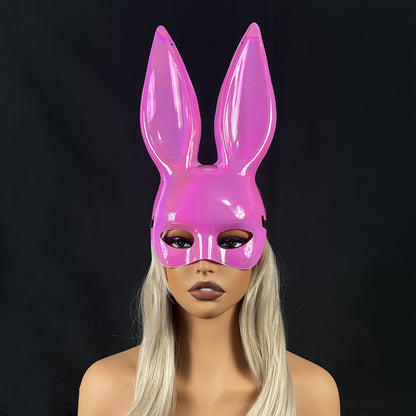 Glossy Electroplated Rabbit Costume Mask