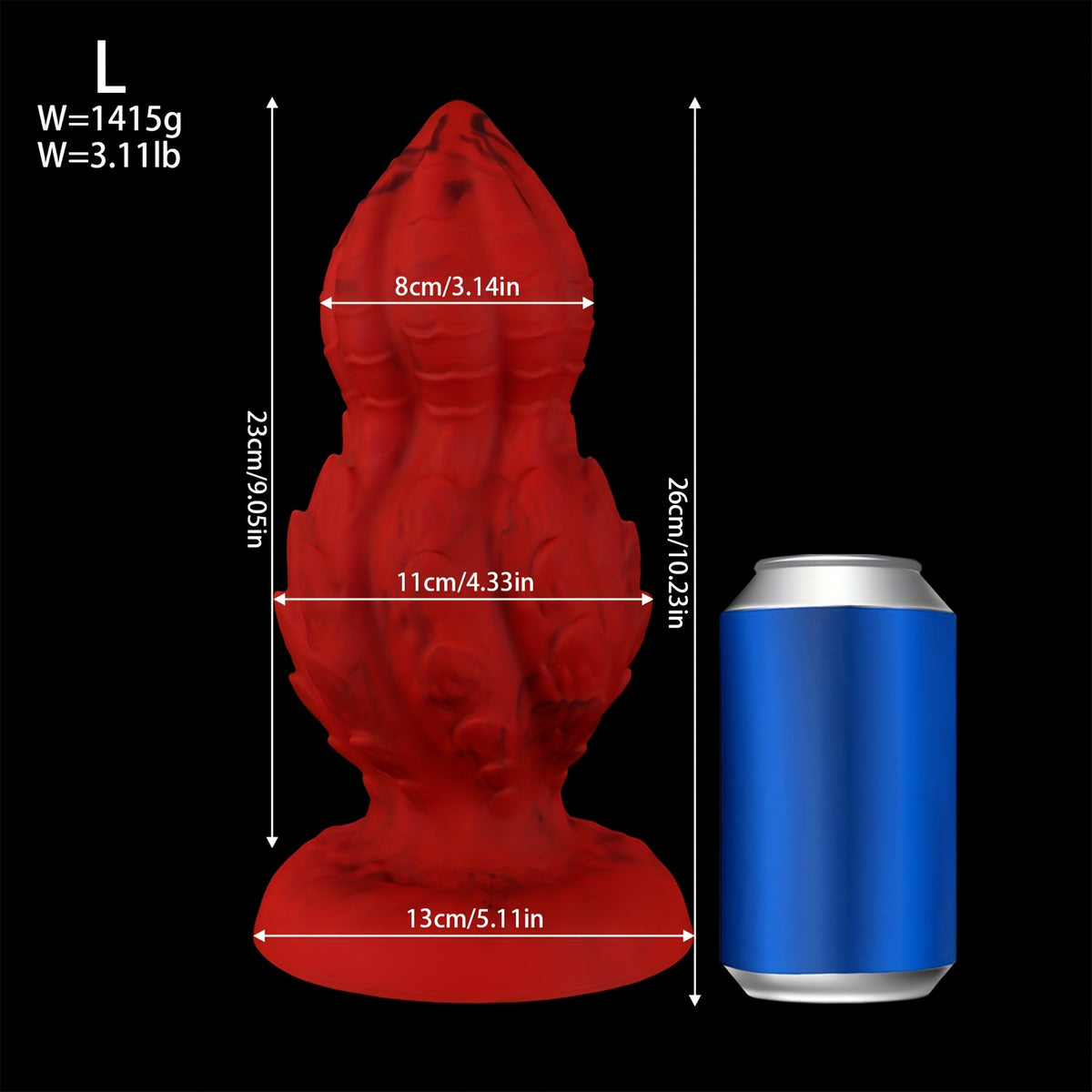 Spiral Scale Gourd Anal Plug — Glow Liquid Silicone S-XL
