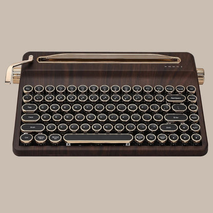Creme Beige Premium Keyboard Golden