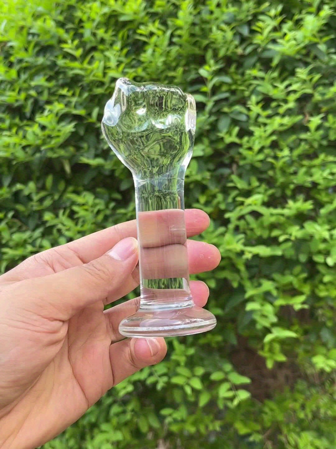 Hand-Shaped Glass Plug for Personal Pleasure