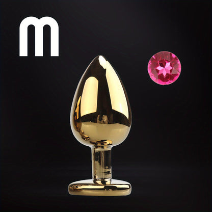Golden Anal Dildo Adult Sex Toys, Mini Dildos Anal Sex Toys for Men And Women, Jewelry Anal Toys Adult Sex Toys, Sex Toys for Couples And Beginners, Steel Anal Dild Adult Toys Colorful