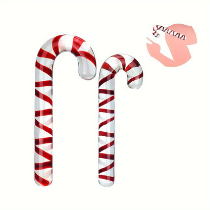 Trendy Glass Candy Cane Butt Plug