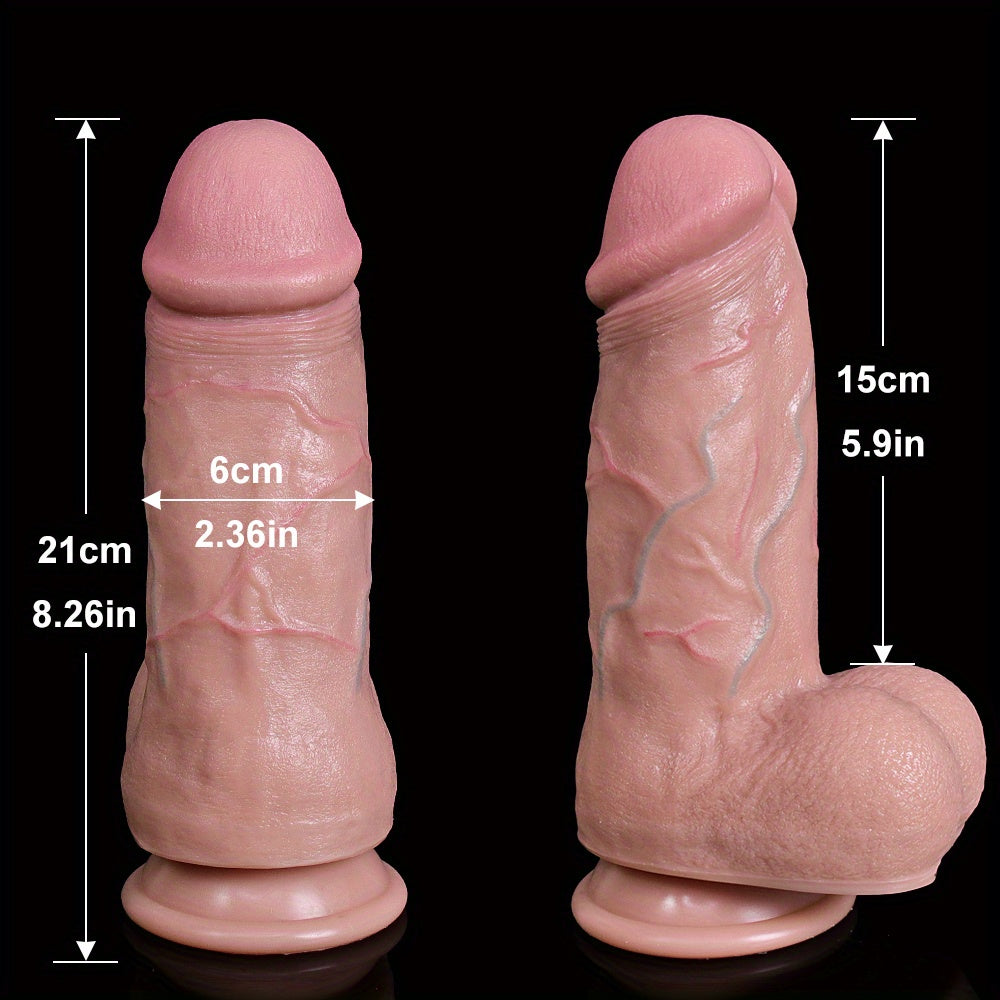 Durable White Silicone Massage Wand with Suction Base