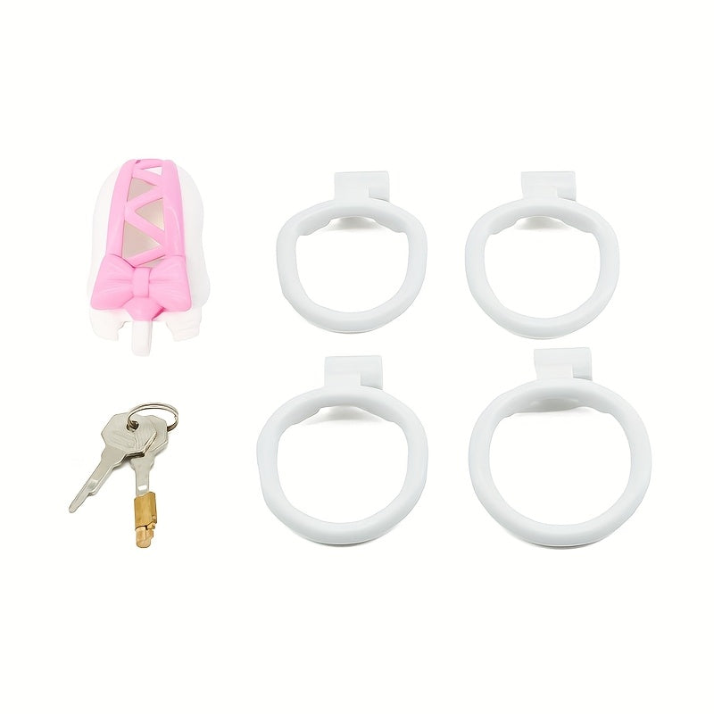 Pink Bow Chastity Cage