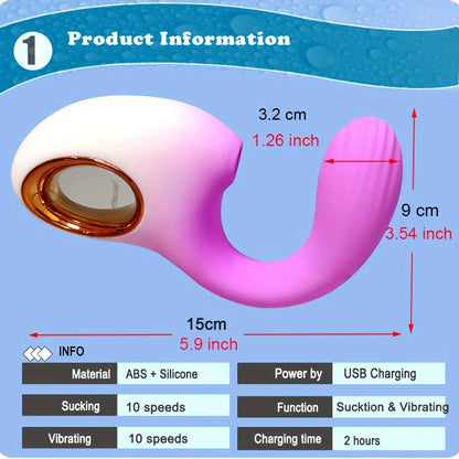 Silicone Clit Suction Vibrator — 10-Speed USB Rechargeable