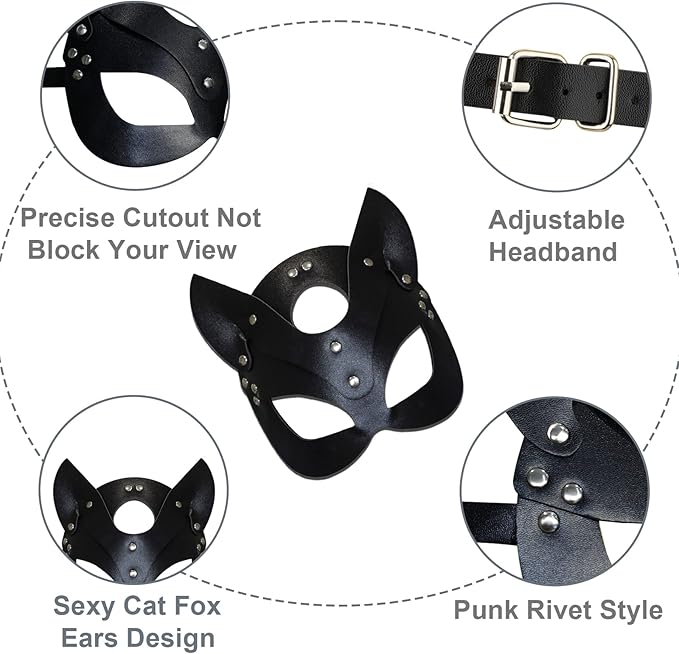 Kinky Fox-Bunny Leather Roleplay Mask