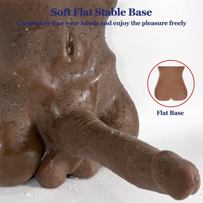 Black Dildo Torso Soft TPE Unisex
