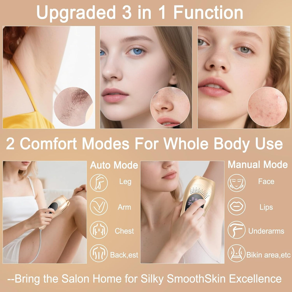 Lifetime Use IPL Hair Removal