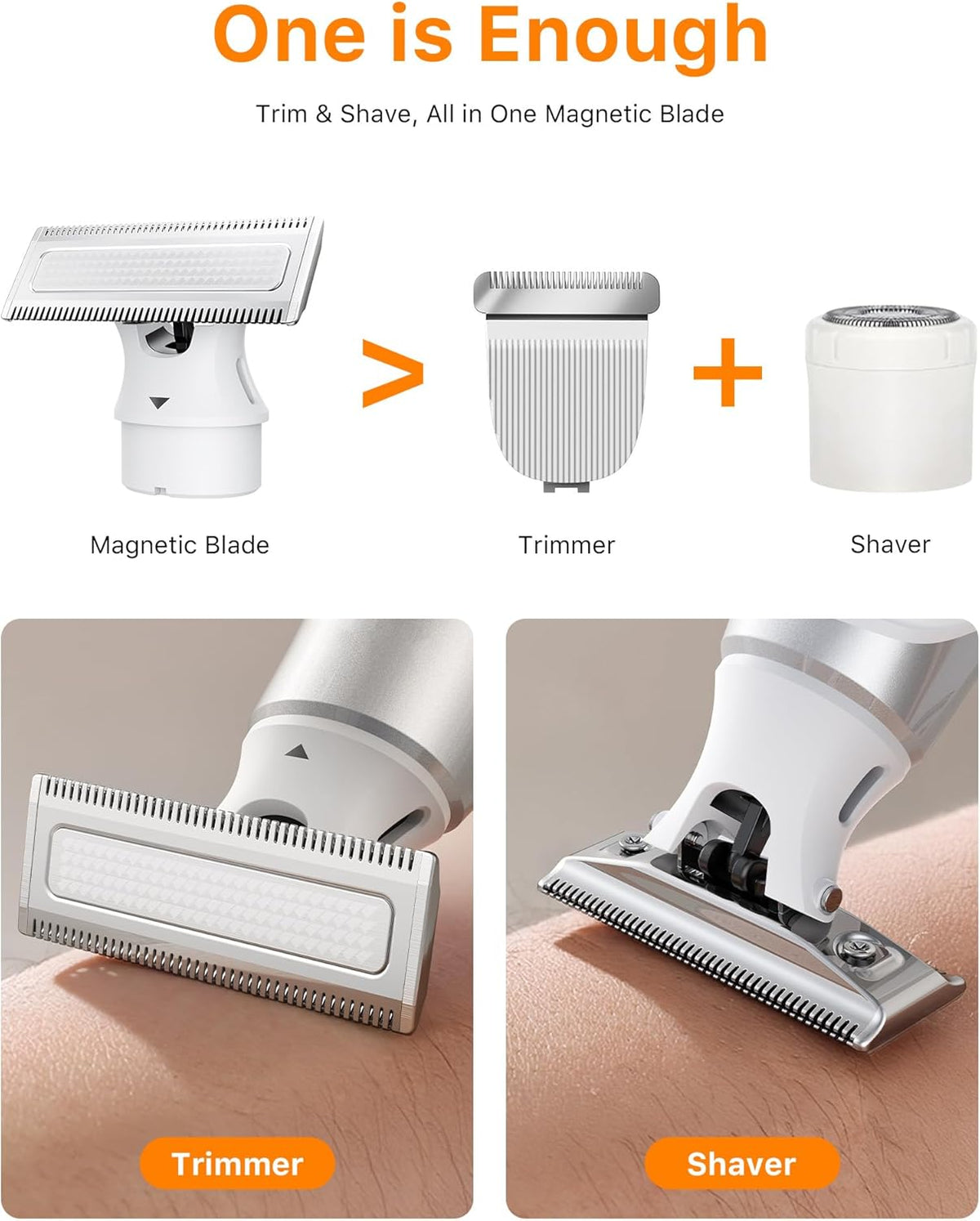 White 2-in-1 Body Groomer