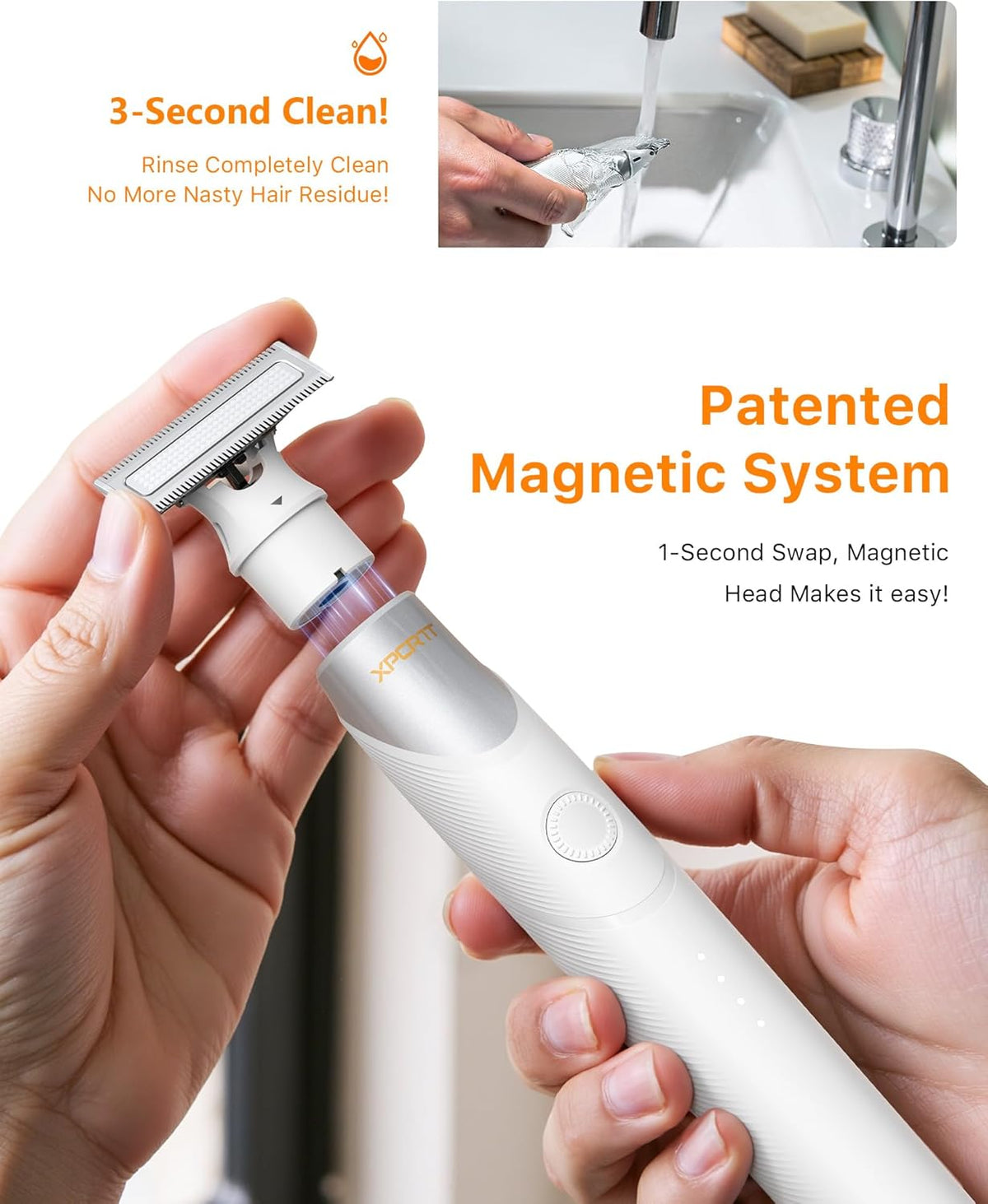 White 2-in-1 Body Groomer