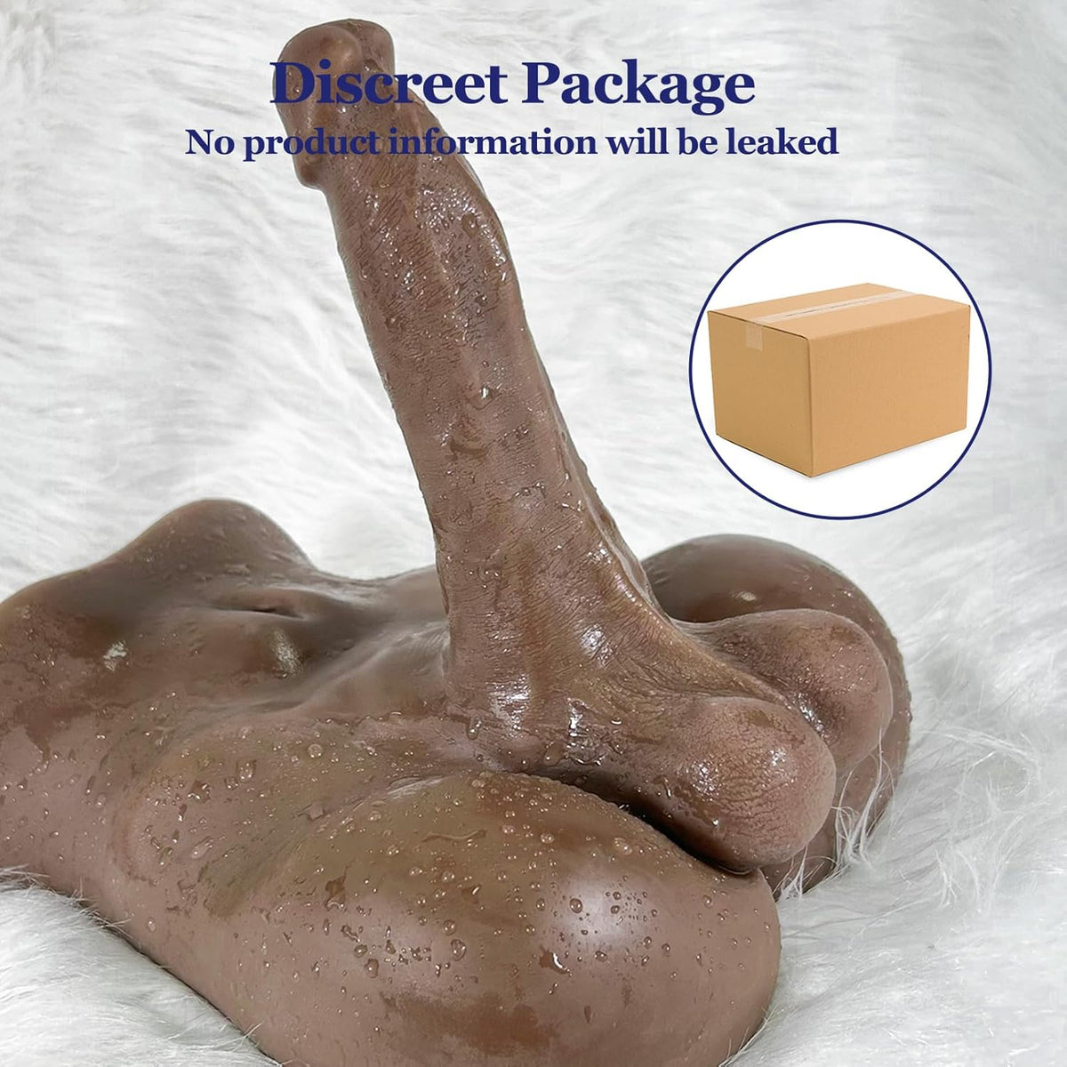 Black Dildo Torso Soft TPE Unisex