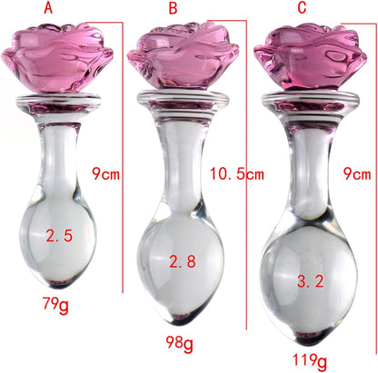 Rose Flower Luxury Glass plus Set