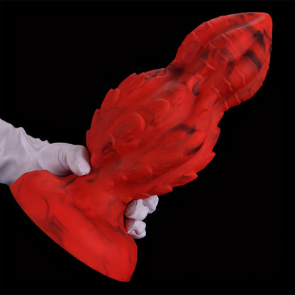 Spiral Scale Gourd Anal Plug — Glow Liquid Silicone S-XL