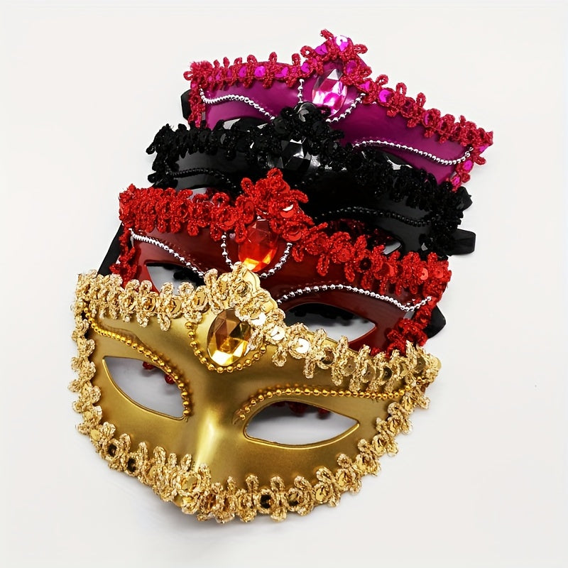 Rhinestone Venetian Princess Mask