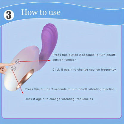 Silicone Clit Suction Vibrator — 10-Speed USB Rechargeable