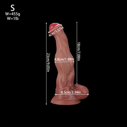 Muscle-Texture Wearable Silicone Wand – 5 Sizes S–XXL