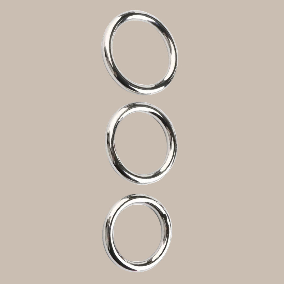 3Sizes Stainless Steel Metal Men'S Cock Ring Adult Sex Scrotum Binding Ejaculation Delay Device Glans Erection Sperm Locking Rin