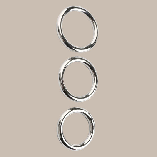3Sizes Stainless Steel Metal Men'S Cock Ring Adult Sex Scrotum Binding Ejaculation Delay Device Glans Erection Sperm Locking Rin