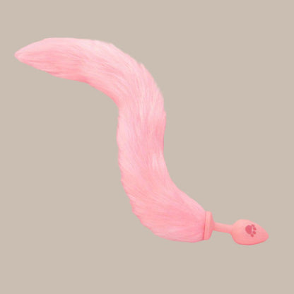 One Piece Cute Sexy Plush Pussy Tail Anal Plug Silicone Cat Paw Ass Plug, Fox Tail Animal Tail Dildo BDSM Cosplay Role Play Flirt Play, Sex Toys For Male Female