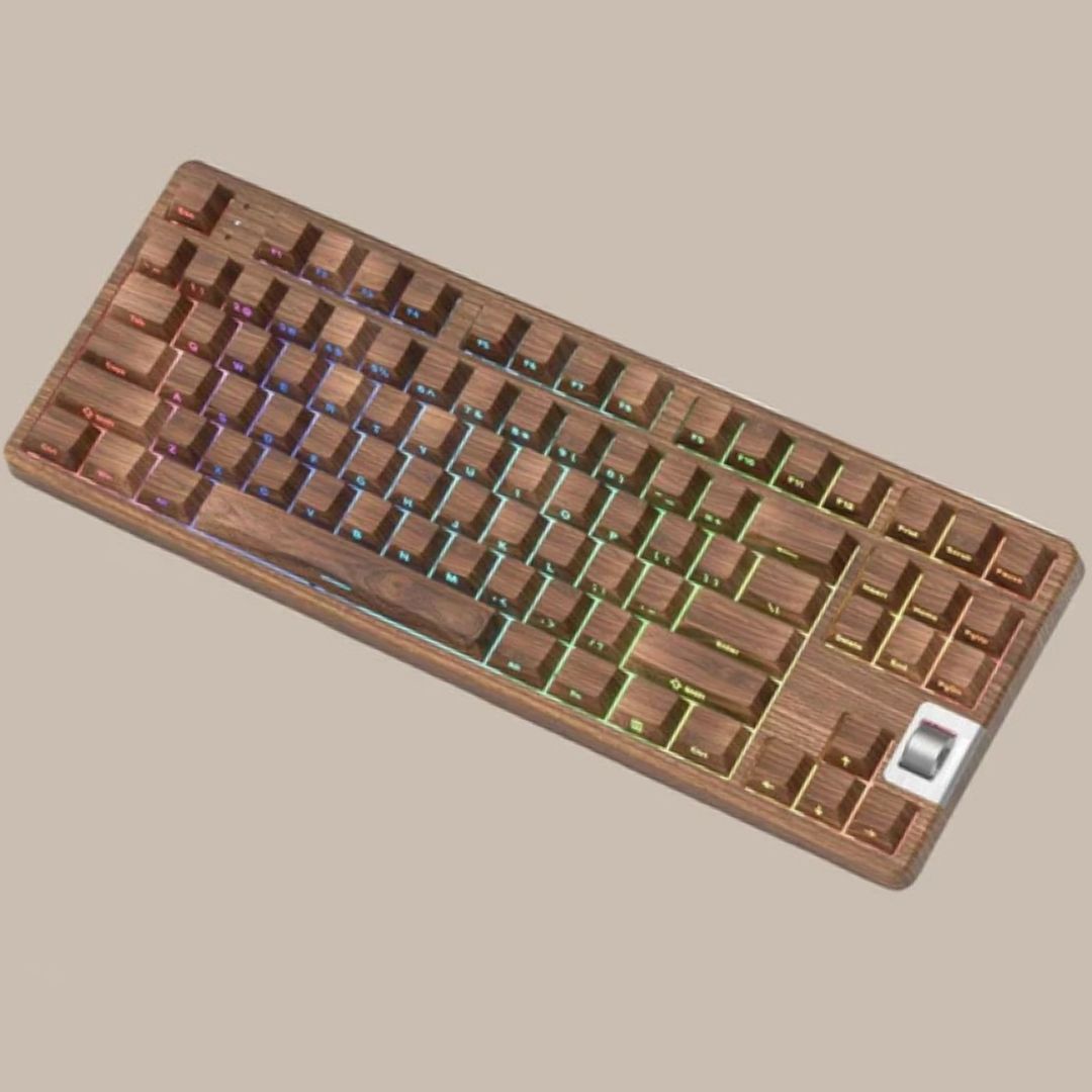 Wood Grain Mechanical Keyboard