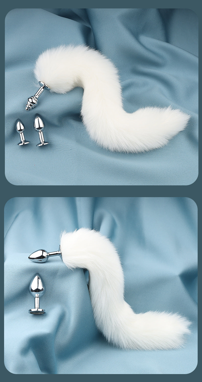 3pcs Detachable Fox Tail Metal Anal Plug, Three Types Plug Butt Plug, Cosplay Sex Games, Sex Toys For Men And Women