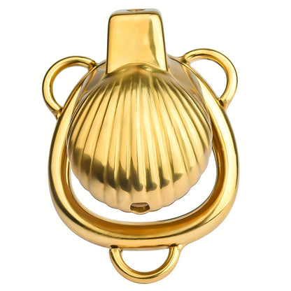 Golden Luxury Metal Chastity Cage