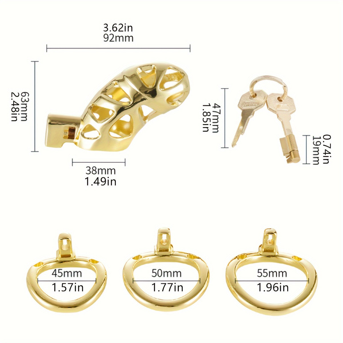 Luxury Golden Male Chastity