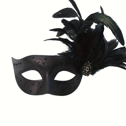 Feather Side Masquerade Eye Mask
