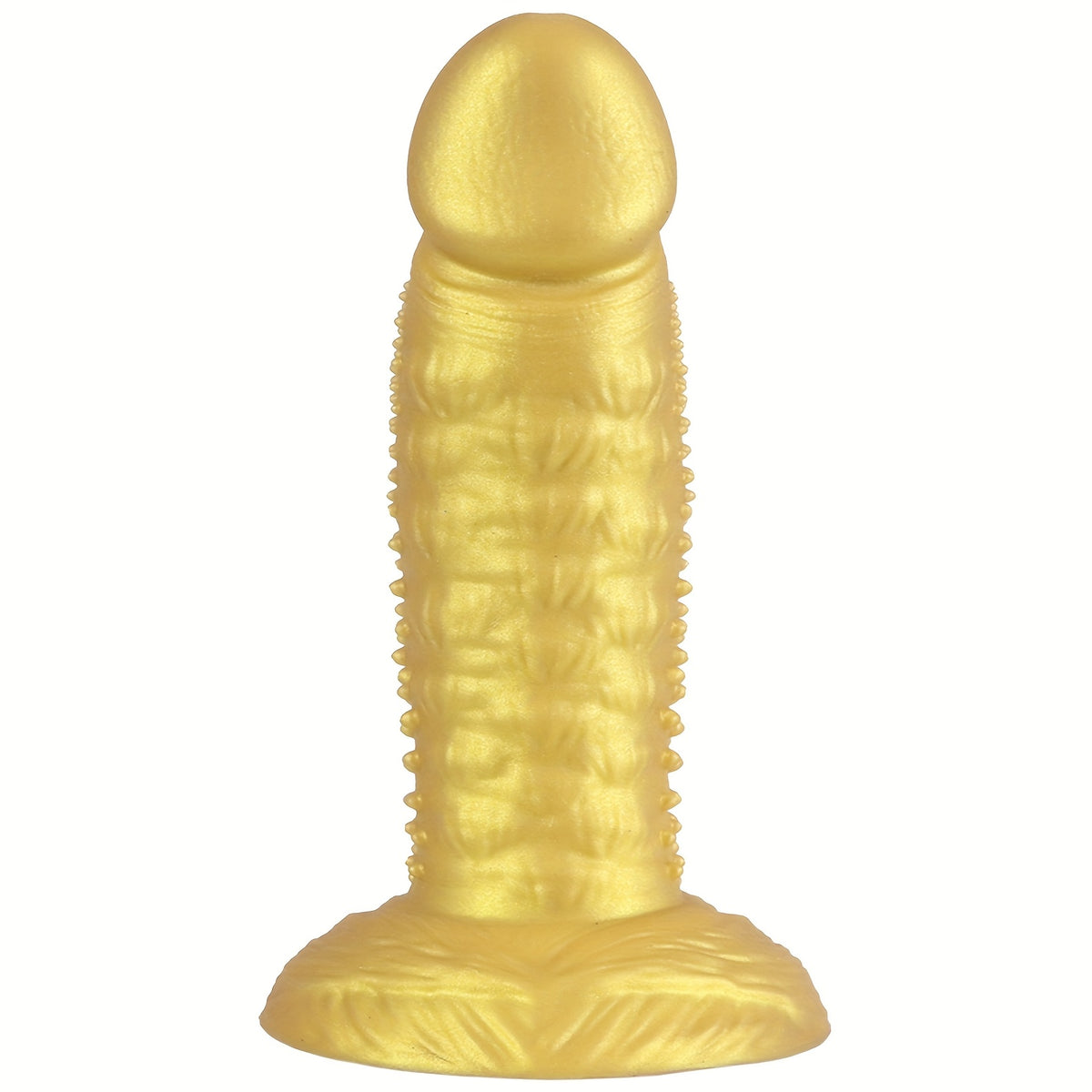 Golden Spiky Texture Dildo — 5 Sizes Anal and Vaginal