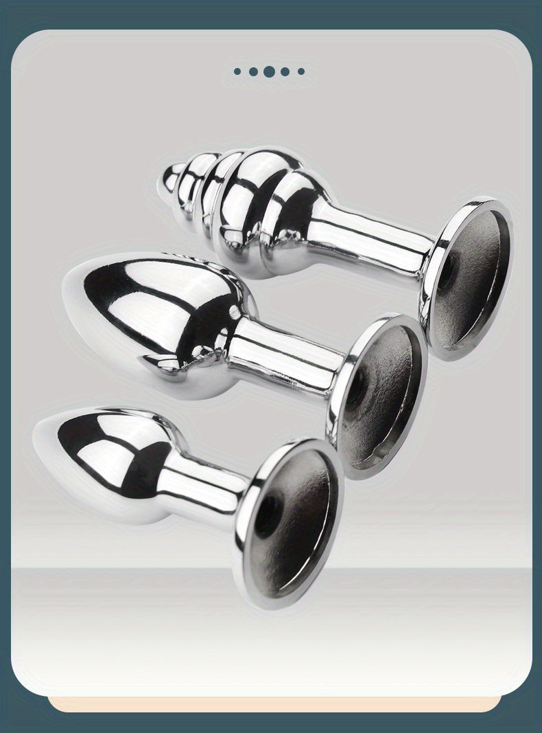 3pcs Detachable Fox Tail Metal Anal Plug, Three Types Plug Butt Plug, Cosplay Sex Games, Sex Toys For Men And Women