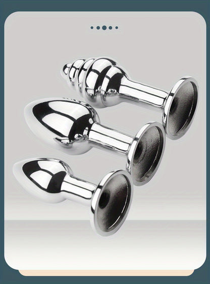 3pcs Detachable Fox Tail Metal Anal Plug, Three Types Plug Butt Plug, Cosplay Sex Games, Sex Toys For Men And Women