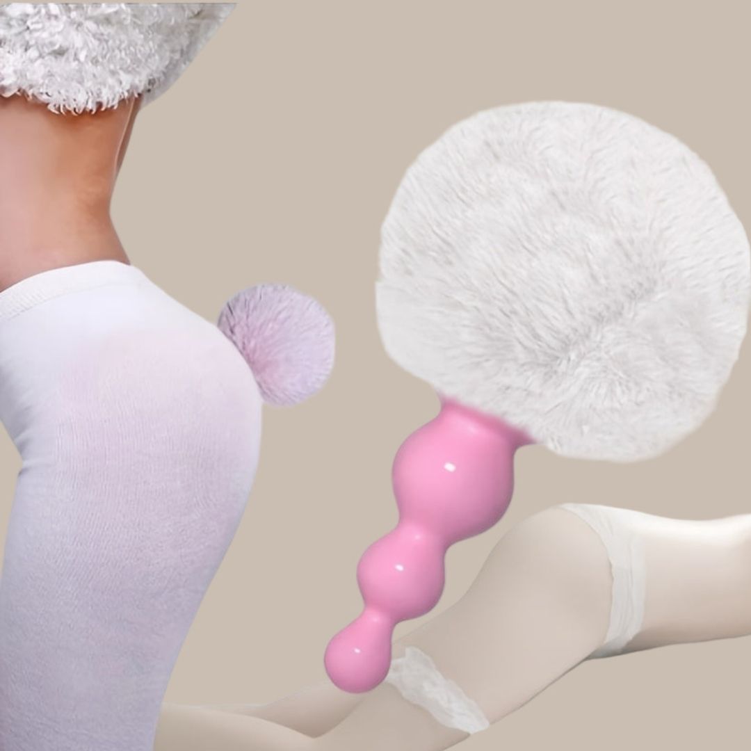 Rabbit Fox Tail Cosplay Sex Toys for Couples Silicone Anal Plug for Men And Women Plush Sex Toy with Rabbit Tail Prostate Massager Sexy Erotic Role Play Butt Plug Sex Shop Erotic Plug
