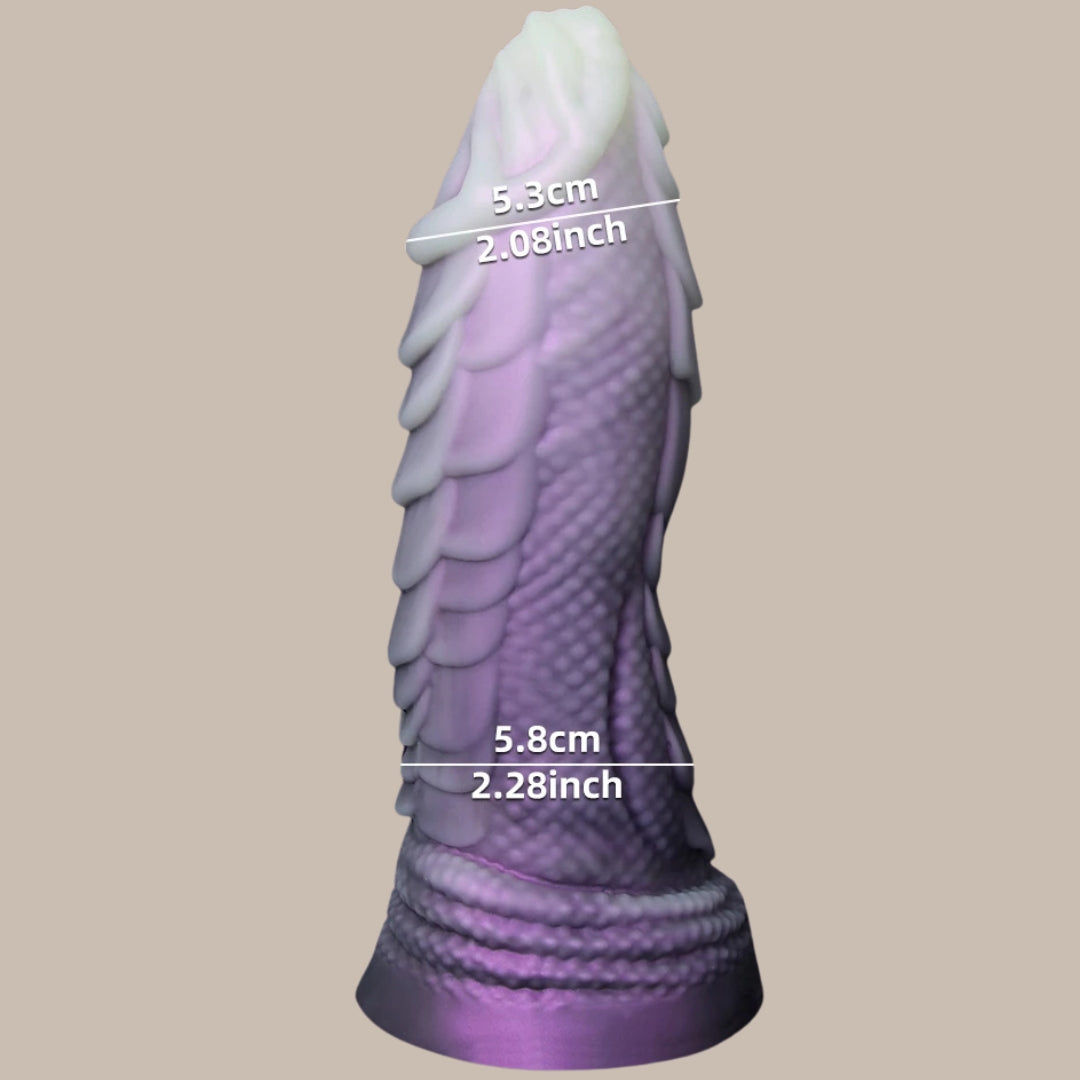 Dragon Scale Fantasy Silicone Dildo — 3 Vibrant Colours