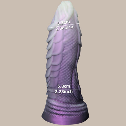 Dragon Scale Fantasy Silicone Dildo — 3 Vibrant Colours