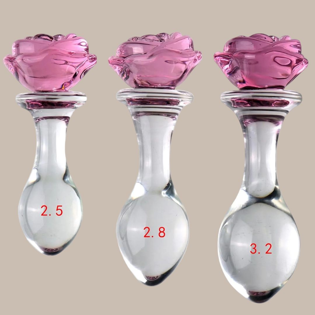 Rose Flower Luxury Glass plus Set
