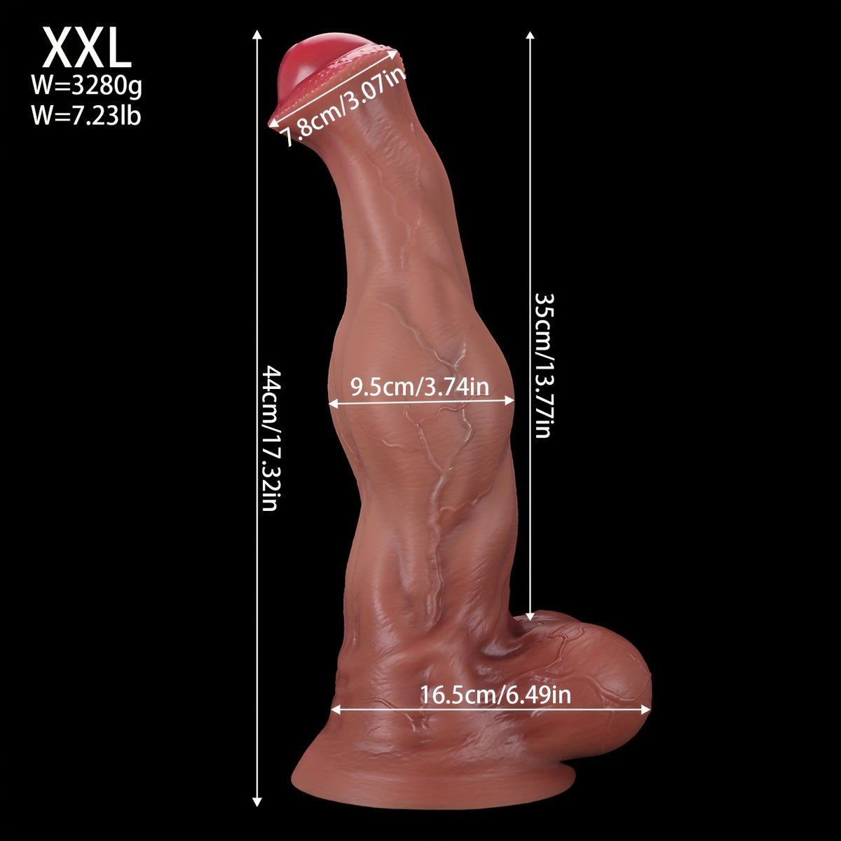 Muscle-Texture Wearable Silicone Wand – 5 Sizes S–XXL