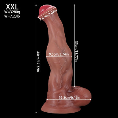 Muscle-Texture Wearable Silicone Wand – 5 Sizes S–XXL
