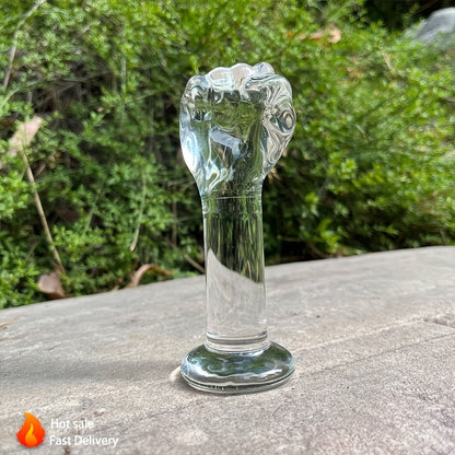 Hand-Shaped Glass Plug for Personal Pleasure