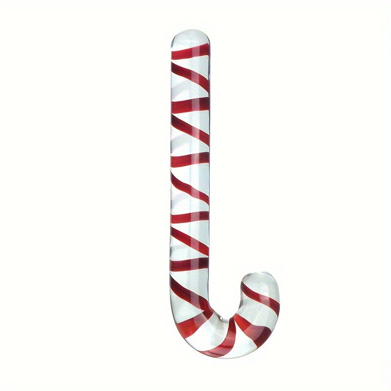 Trendy Glass Candy Cane Butt Plug