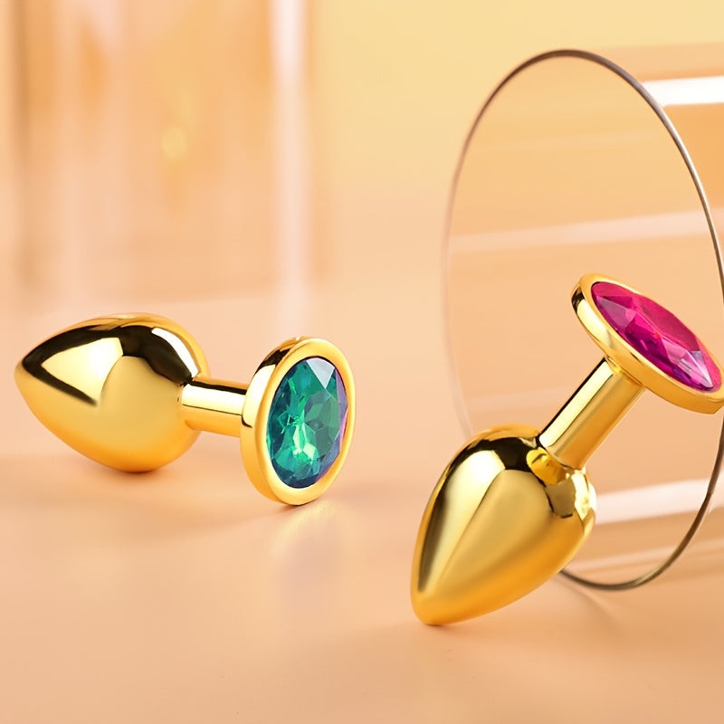 Golden Anal Dildo Adult Sex Toys, Mini Dildos Anal Sex Toys for Men And Women, Jewelry Anal Toys Adult Sex Toys, Sex Toys for Couples And Beginners, Steel Anal Dild Adult Toys Colorful