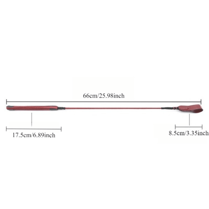 1pc Professional Equestrian Short Whip - Red Faux Leather with Black Grip, Anti-Slip Wrist Strap, Durable Horse Riding Crop for Training & Competitions, Equestrian Equipment, Sleek Design, Secure Grip Handle