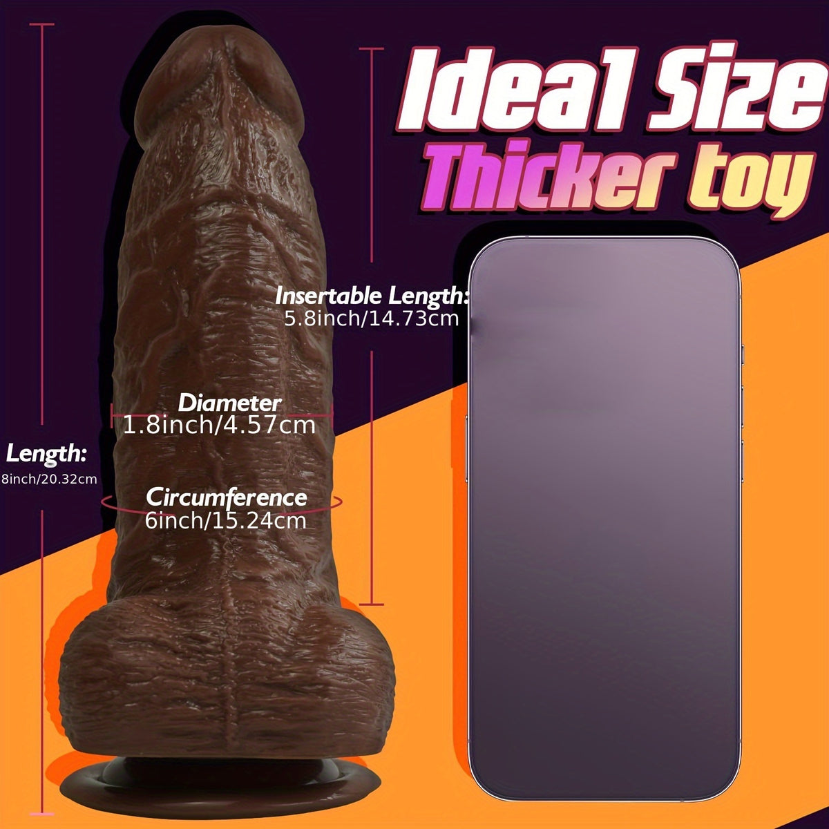 Waterproof Thick Chocolate PVC Wand – Non-Latex