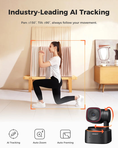 4K AI Tracking Webcam