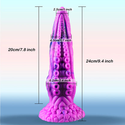 Huge Octopus Tentacle Fantasy Dildo — 4 Colours Suction