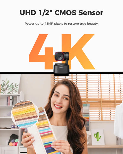 4K AI Tracking Webcam