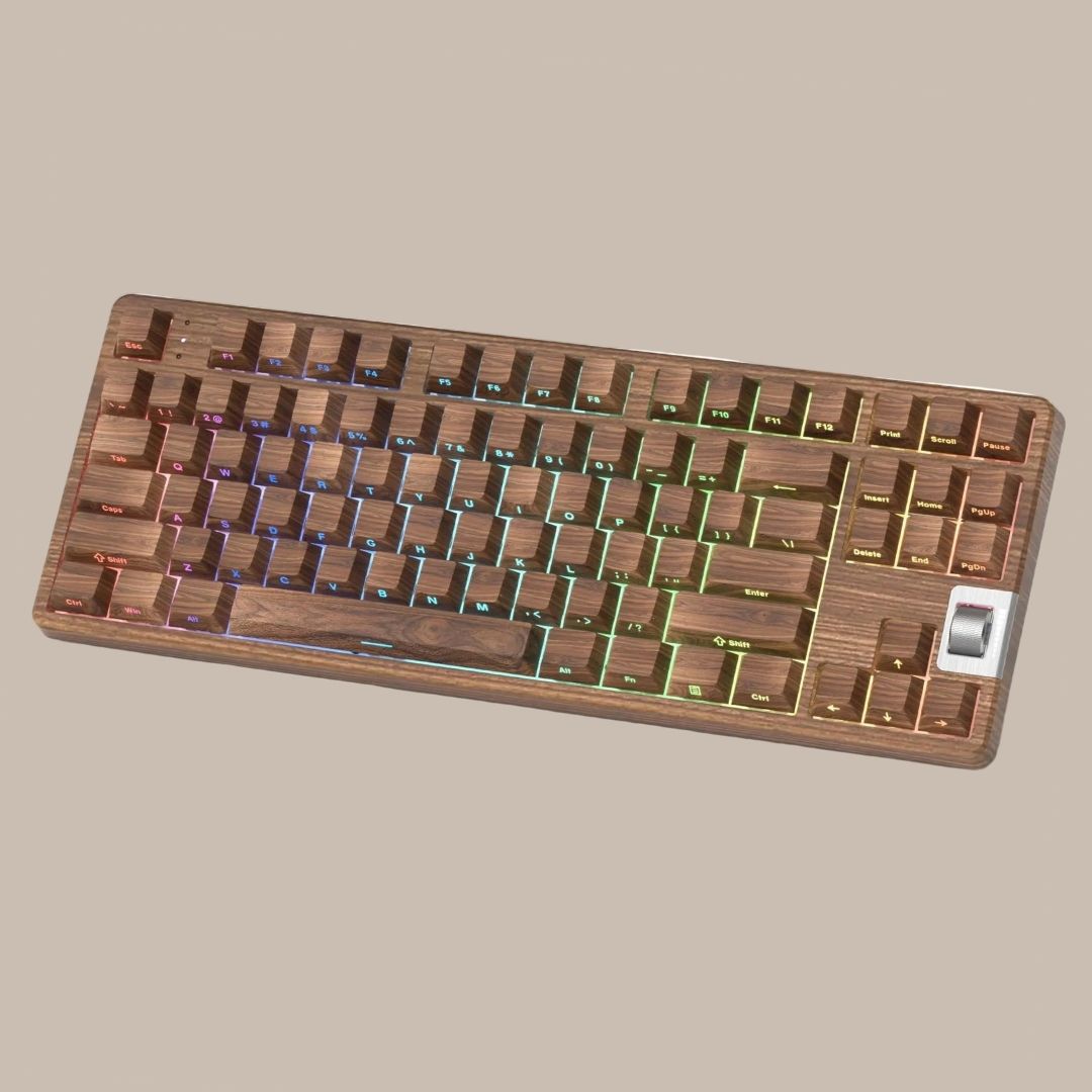 Wood Grain Mechanical Keyboard