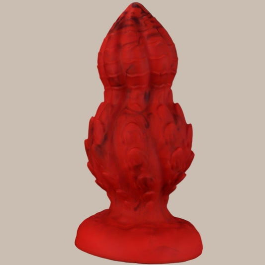 Spiral Scale Gourd Anal Plug — Glow Liquid Silicone S-XL